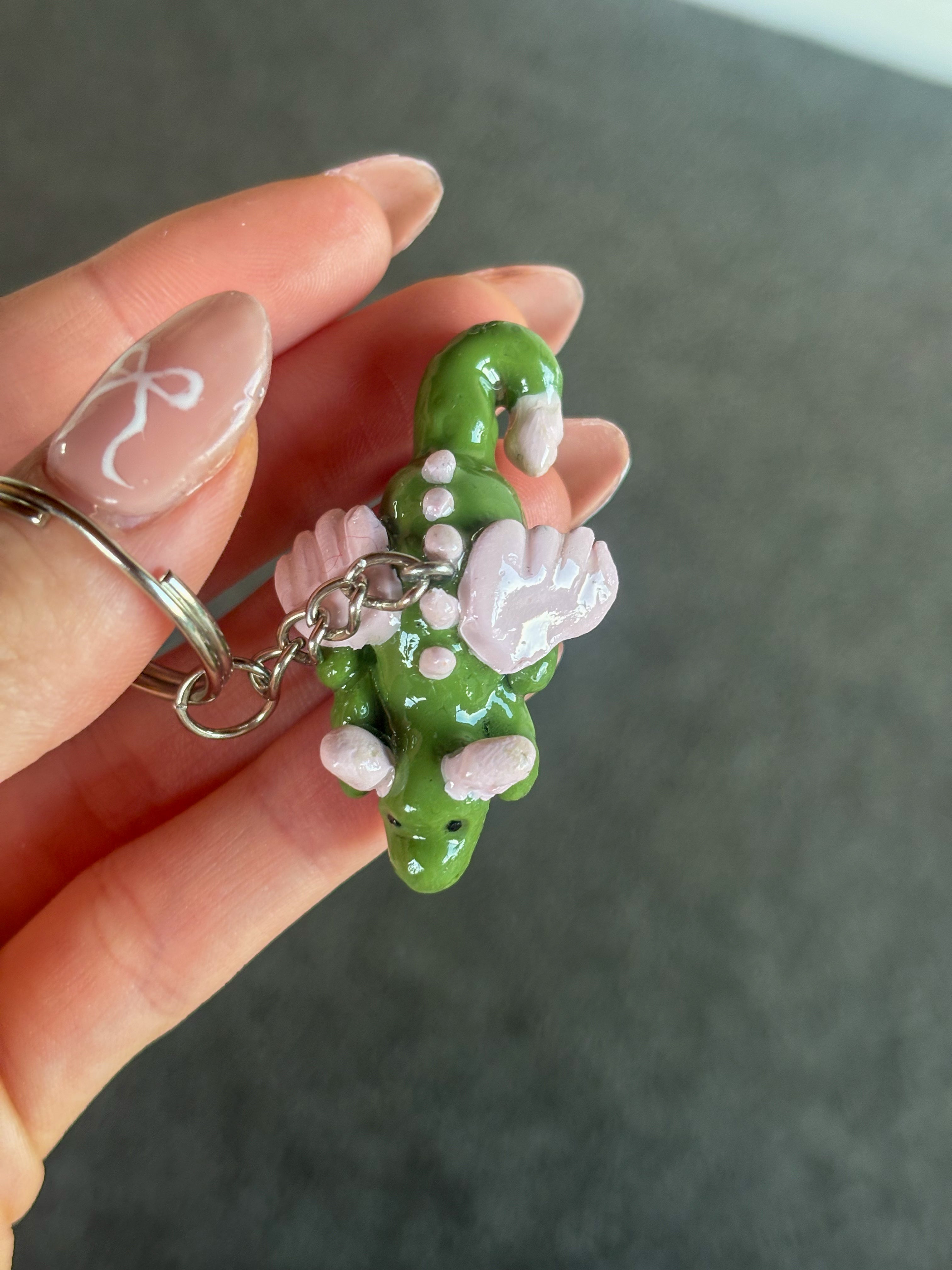 Jellycat inspired Malachy dragon keyring