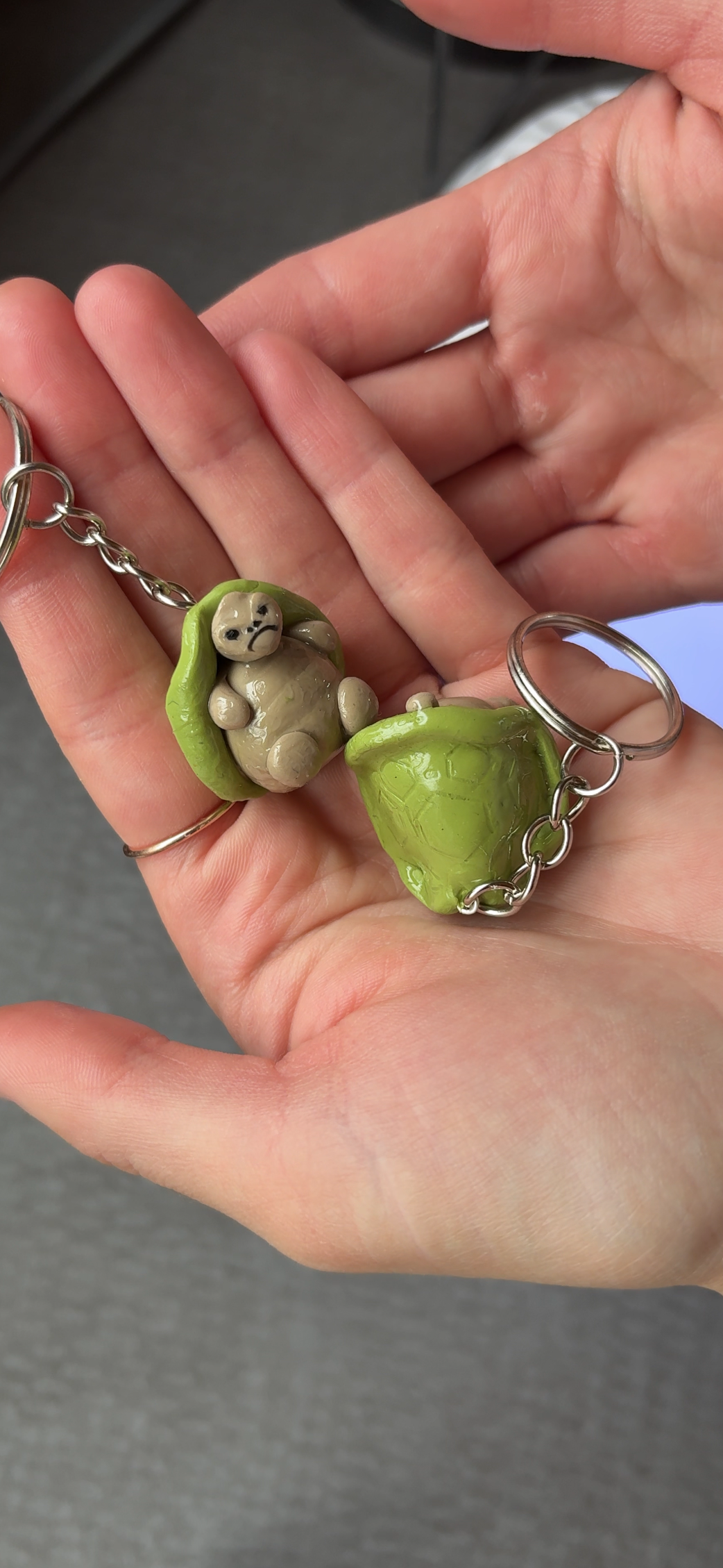 Jellycat inspired turtle keyring