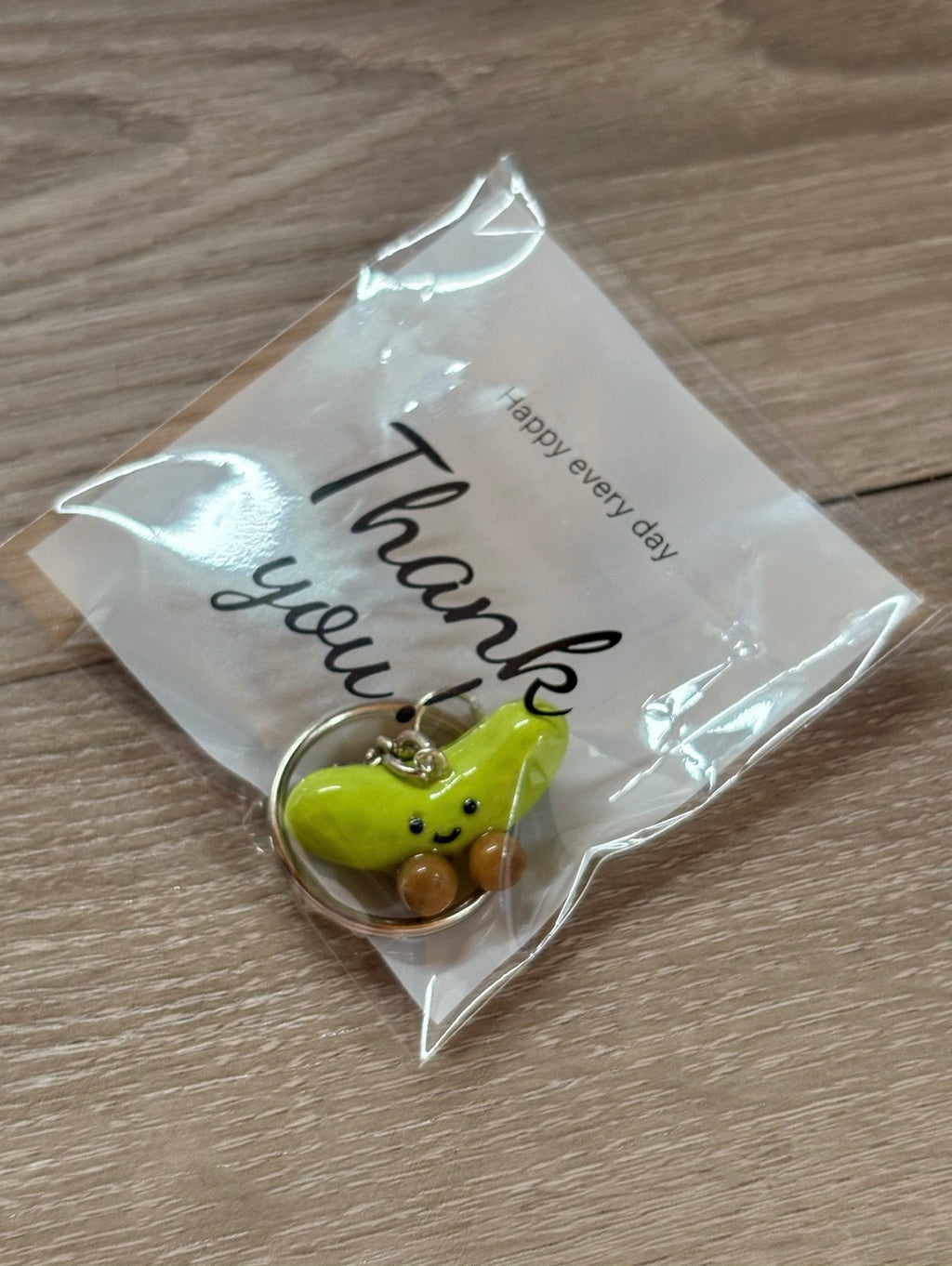 Jellycat inspired pickle keyring