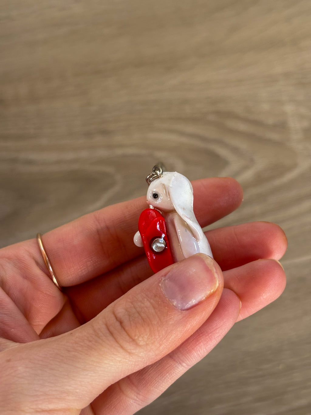 magnetic love heart bunny keyrings