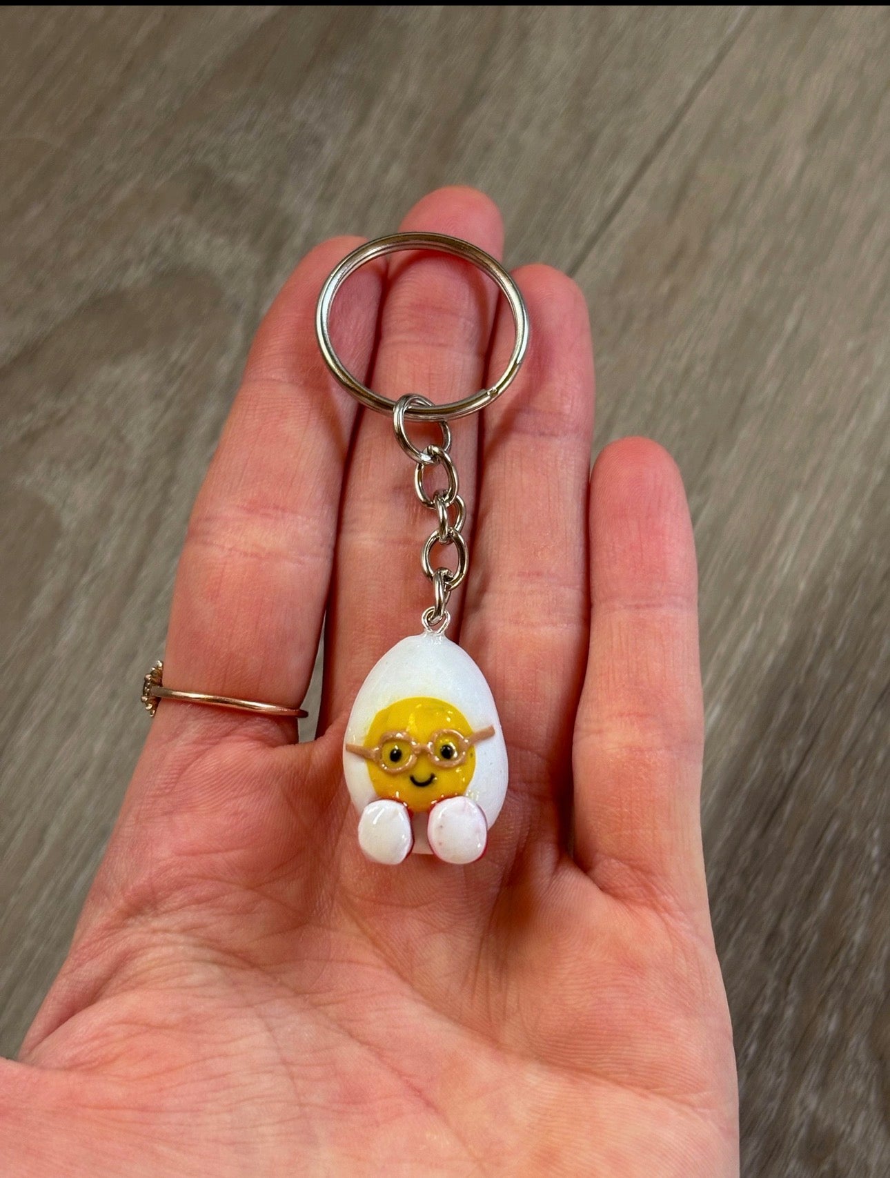 Jellycat inspired nerd egg keyring