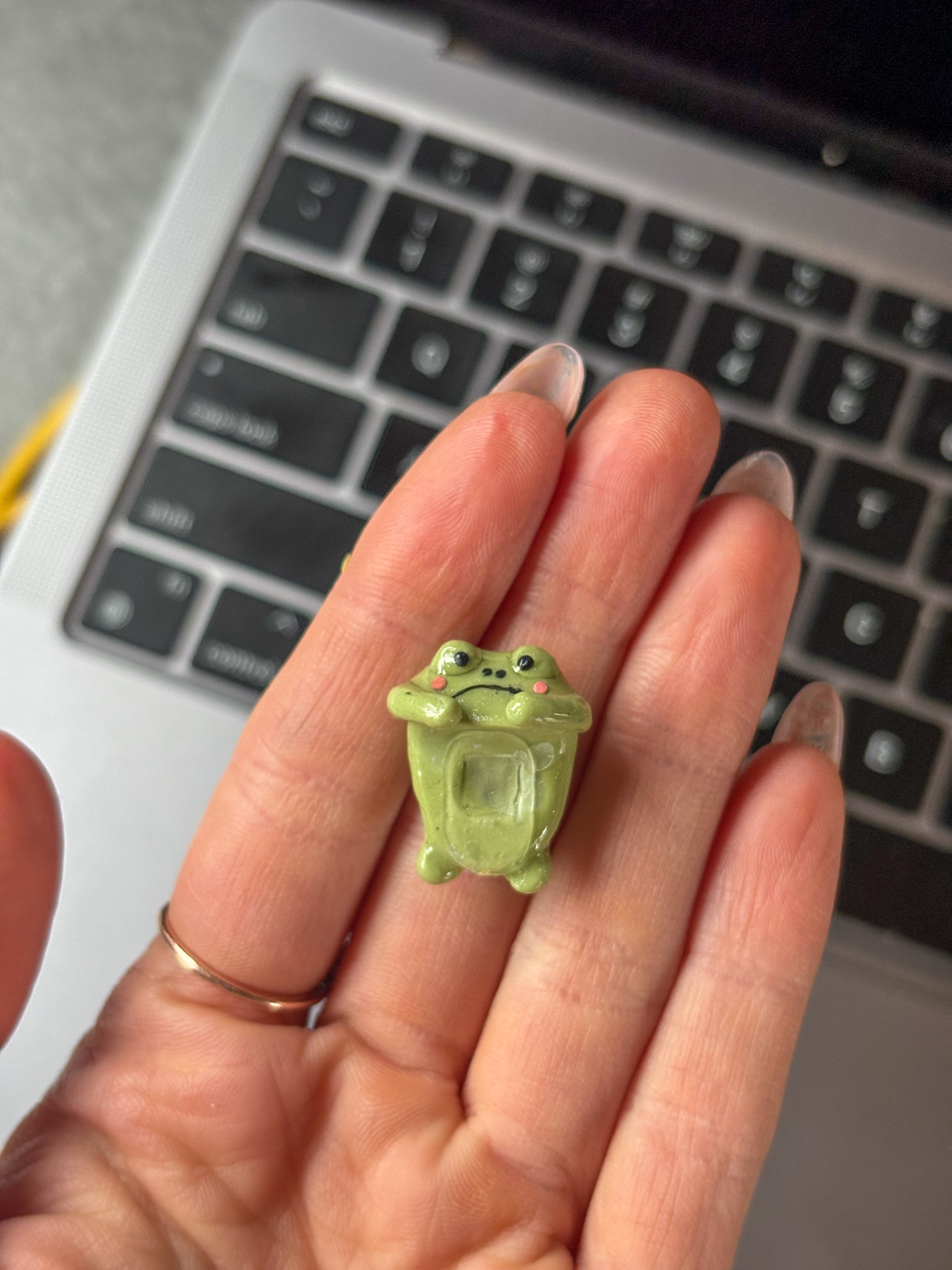 Regular frog Jellycat inspired peekies