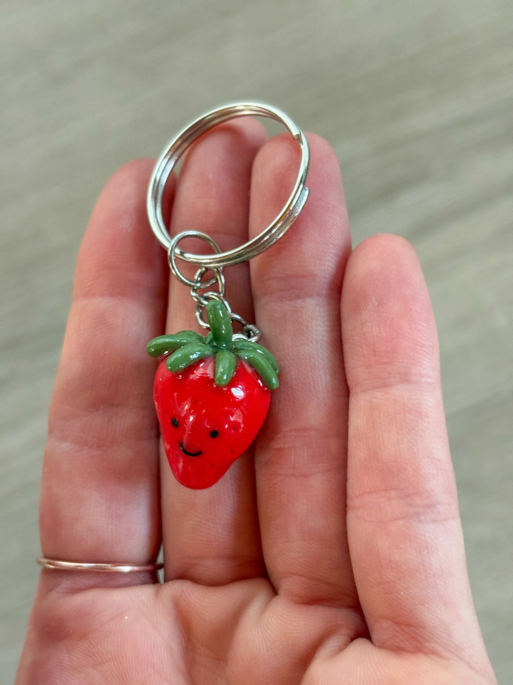Strawberry Jellycat inspired keyring
