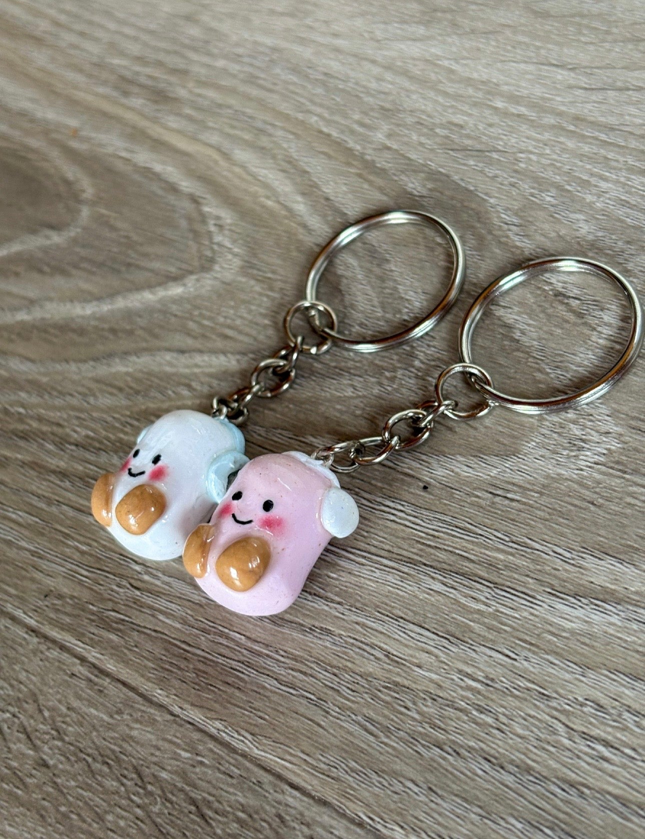 Jellycat inspired magnetic marshmallow Toastie keyrings