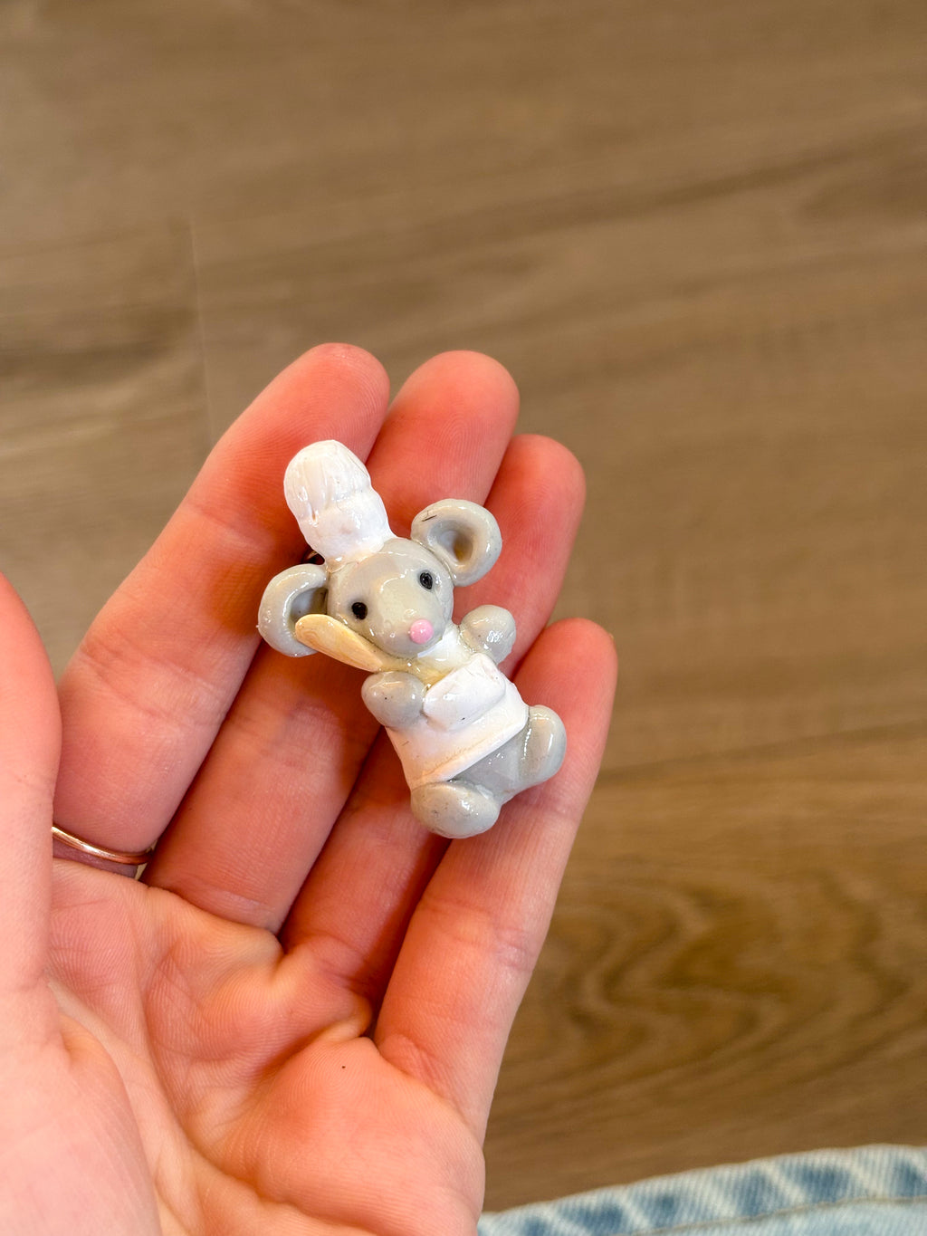 Jellycat inspired mouse/chef keyring