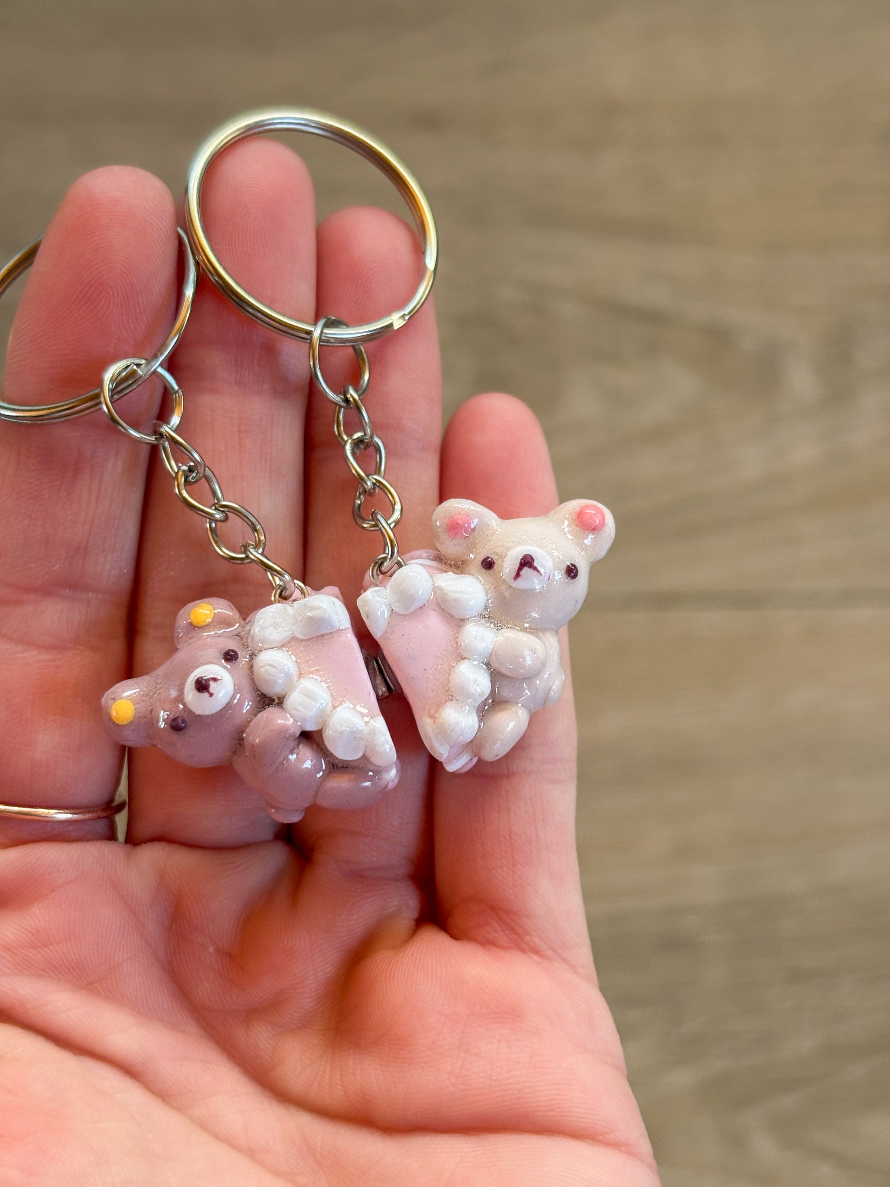 Love- heart teddy bear magnetic keyrings