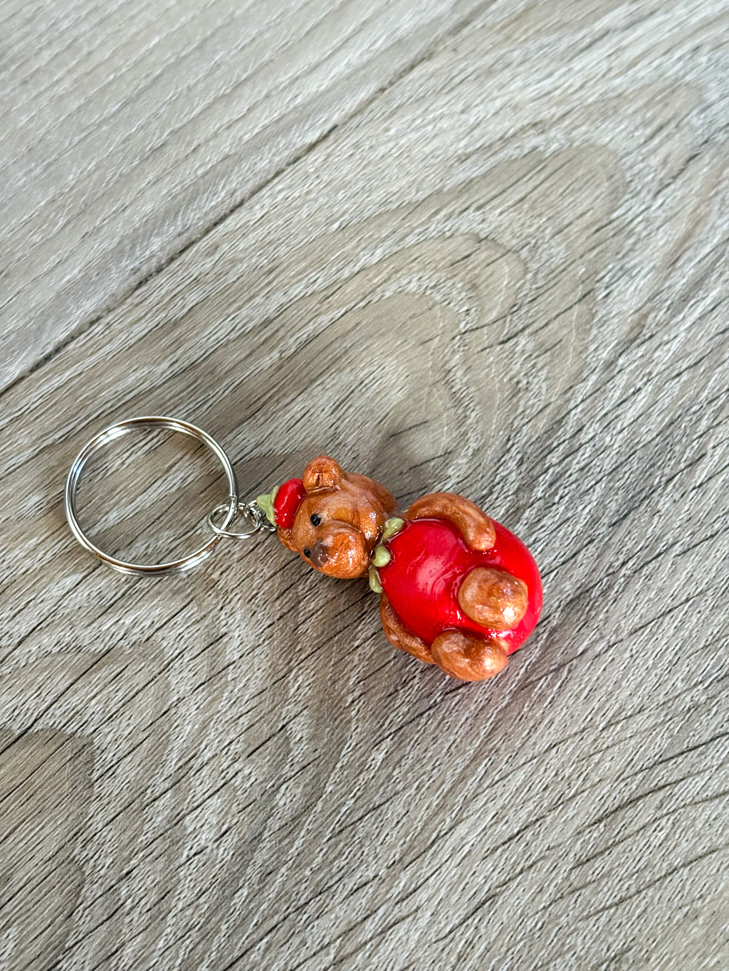 Strawberry bear Jellycat inspired keyring