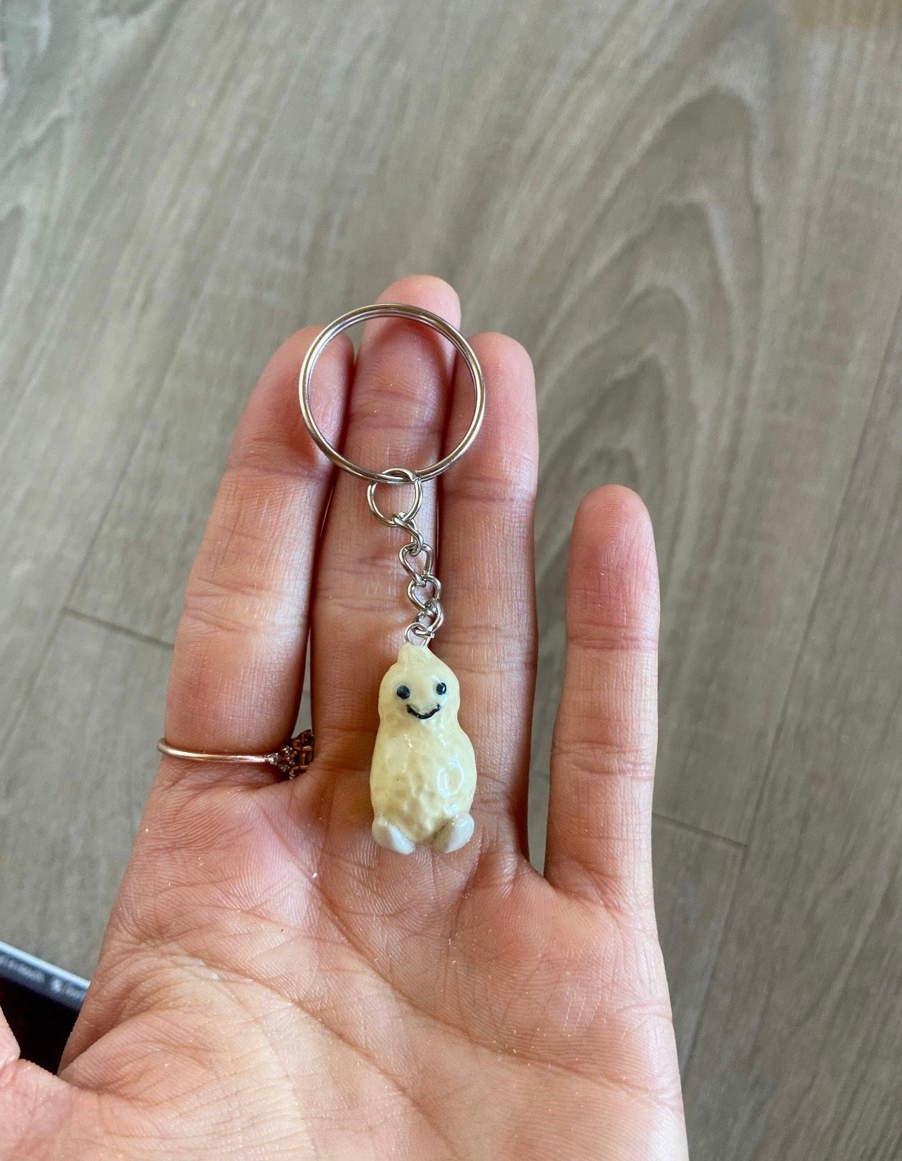 Jellycat inspired peanut keyring