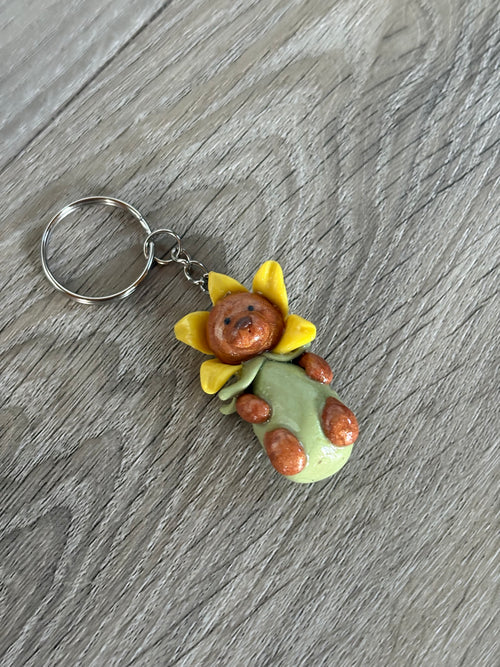 Daffodil bear Jellycat inspired keyring
