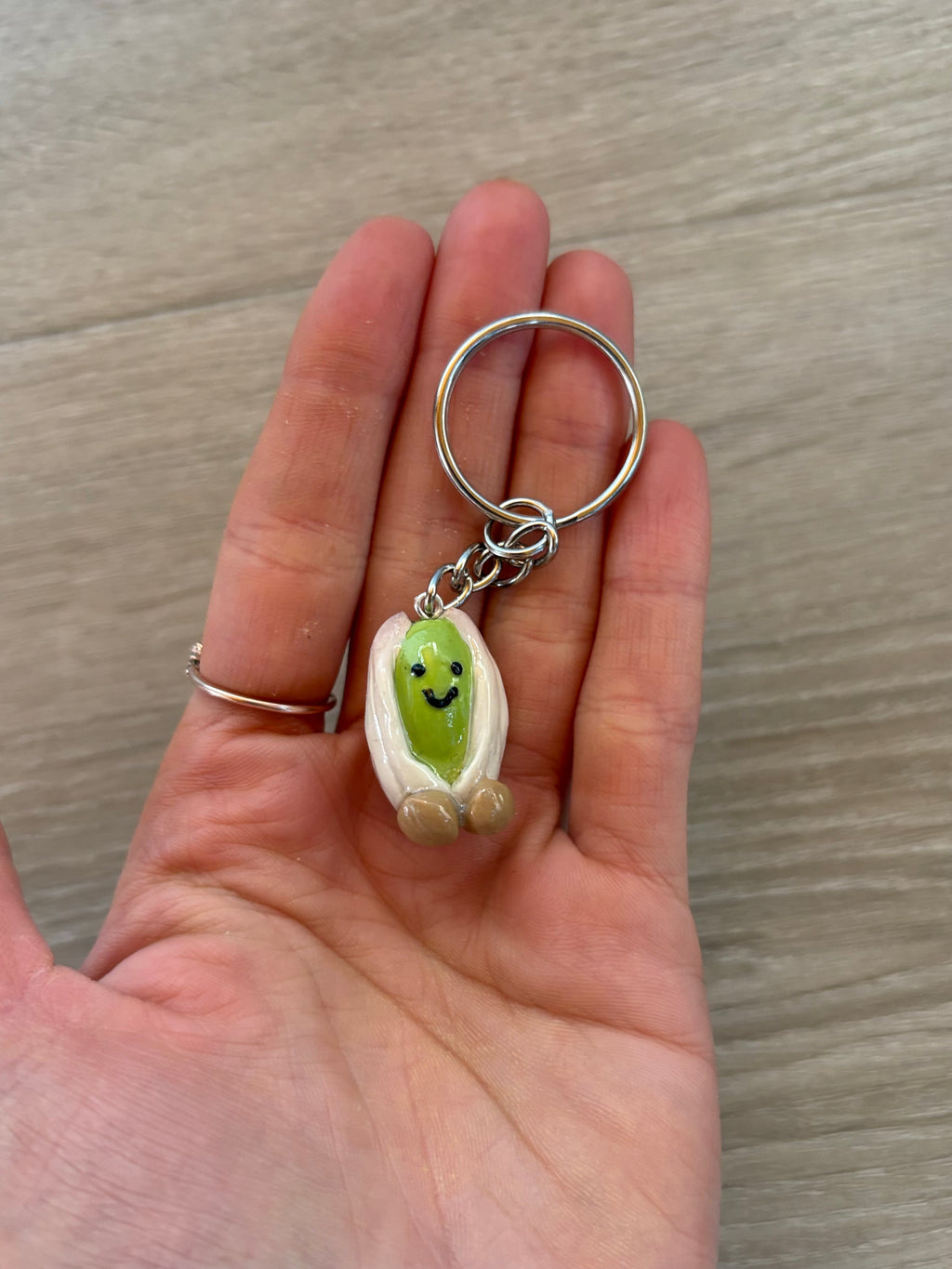 Jellycat inspired pistachio keyring