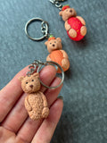 Textured bartholomew bear Jellycat inspired keychain