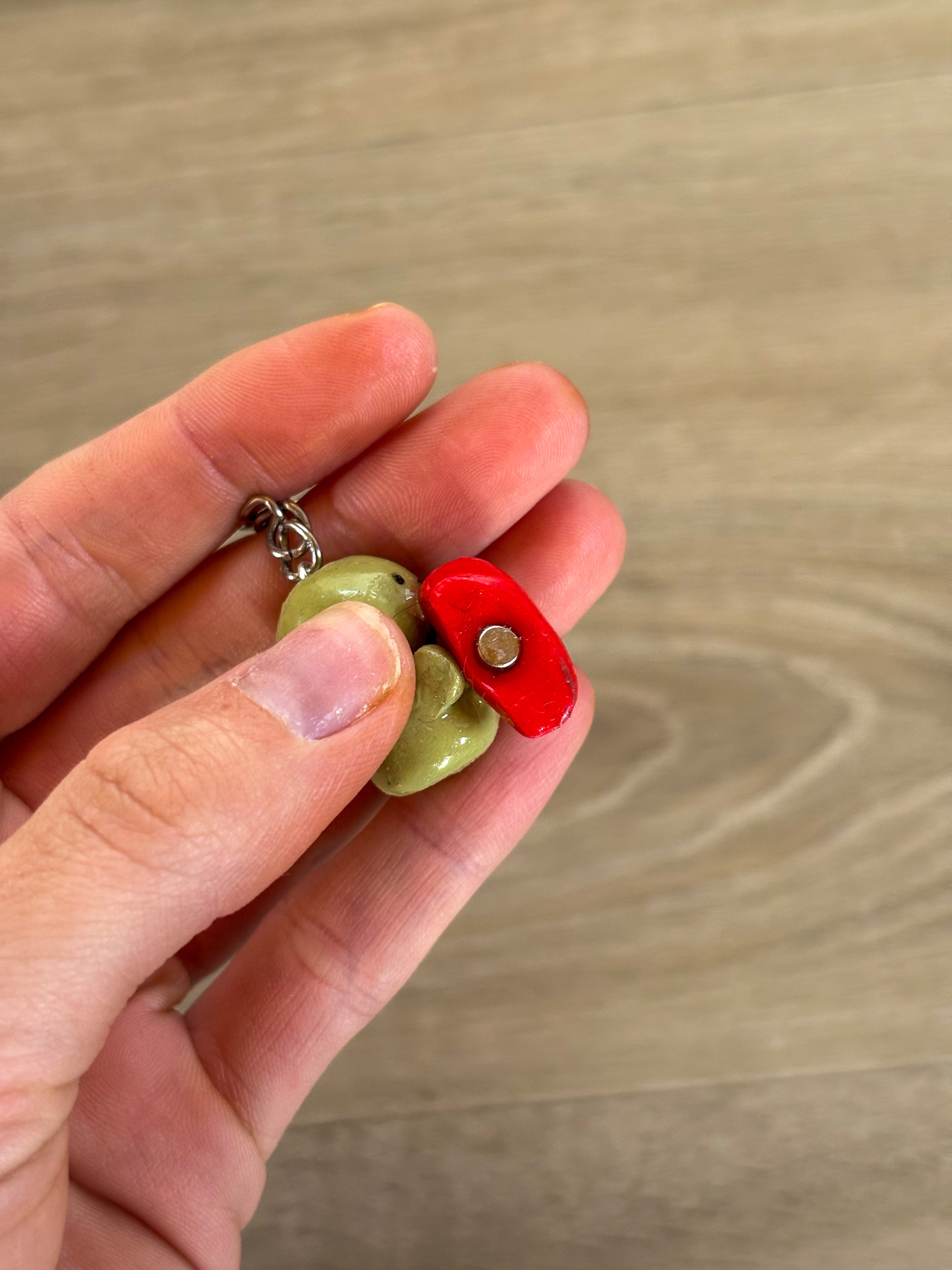 Smiski inspired magnetic love- heart keyrings