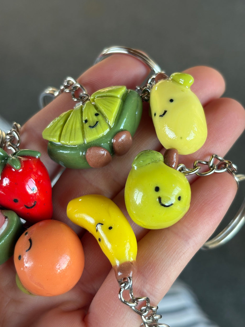 Green apple Jellycat inspired keyring