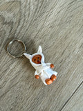 Bathrobe bear Jellycat inspired keyring